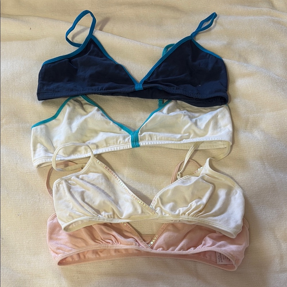 Girls Intimates Set - Navy, Cream, and Pink